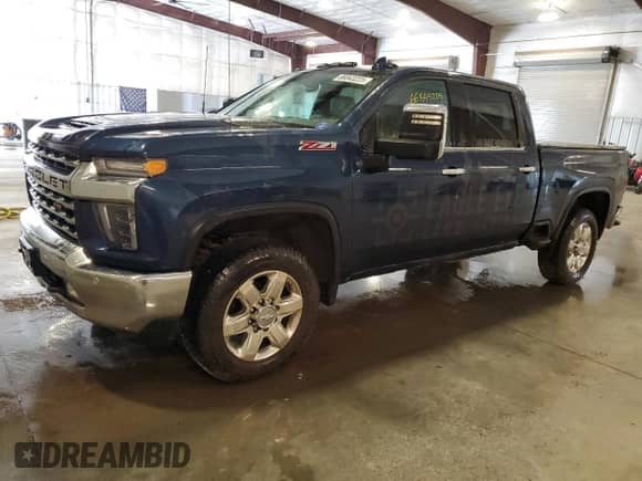 2020 Chevrolet Silverado 3500HD LTZ with VIN 1GC4YUEY3LF125009, listed as a Copart auction lot 66843225 with 191,753 mi miles and Salvage title. Bid and sale history available at DreamBid. Image 1.