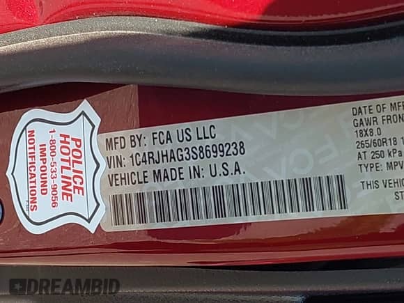 2025 Jeep Grand Cherokee Altitude z VIN 1C4RJHAG3S8699238, wystawiony jako IAAI lot #43027812 z przebiegiem 8 364 mil mil oraz . Historia ofert i sprzedaży dostępna na DreamBid. Obrazek 9.