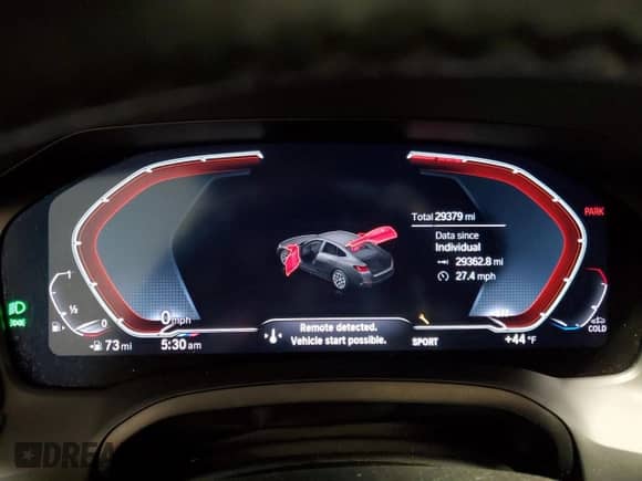 2022 BMW 4 Series 430i с VIN WBA63AV04NFM77774, выставлен на аукционе Copart как лот 43536615 с пробегом 29 379 миль миль и Списание • Salvage title. История ставок и продаж доступна на DreamBid. Изображение 9.