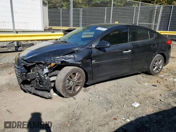 2018 Hyundai Elantra Value Edition with VIN 5NPD84LF0JH341842, listed as a Copart auction lot 85100475 with 212,550 mi miles and Salvage title. Bid and sale history available at DreamBid. Image 1.