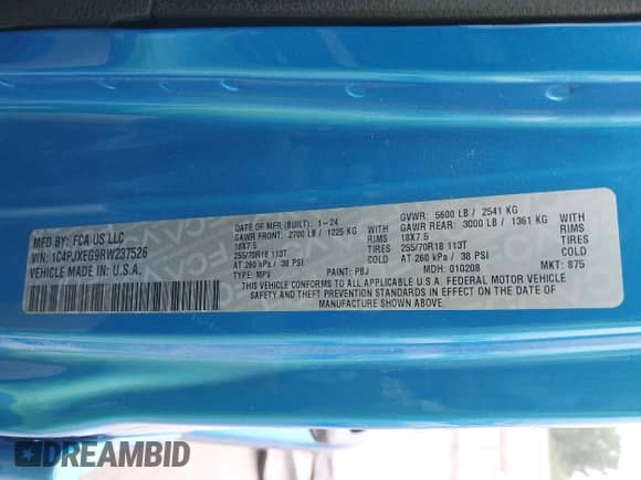 2024 Jeep Wrangler Sahara с VIN 1C4PJXEG9RW237526, выставлен на аукционе IAAI как лот 42112402 с пробегом 2 626 миль миль и . История ставок и продаж доступна на DreamBid. Изображение 9.