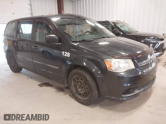 2014 Dodge Grand Caravan SE with VIN 2C4RDGBG7ER190715, listed as a IAAI auction lot 43437741 with 97,908 mi miles and . Bid and sale history available at DreamBid. Image 1.