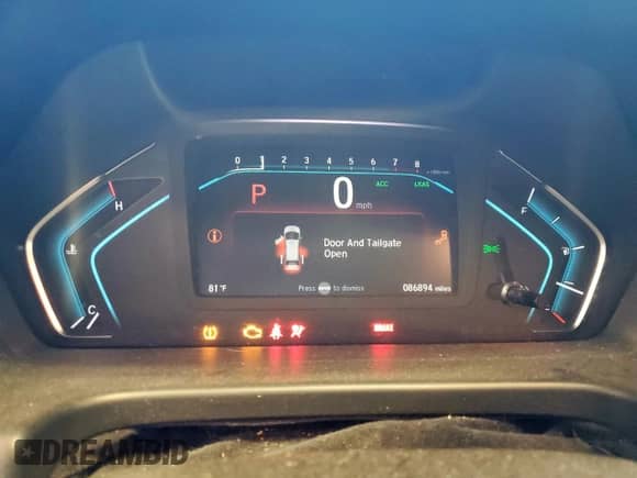 2020 Honda Odyssey EX-L with VIN 5FNRL6H73LB058001, listed as a Copart auction lot 83824655 with 86,894 mi miles and Salvage title. Bid and sale history available at DreamBid. Image 9.