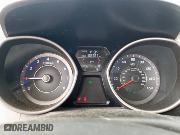 2013 Hyundai Elantra GLS z VIN KMHDH4AE2DU942363, wystawiony jako Copart lot #69069255 z przebiegiem 168 363 mil mil oraz Szkoda całkowita • Salvage title. Historia ofert i sprzedaży dostępna na DreamBid. Obrazek 9.