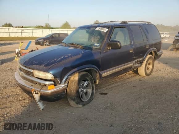 1999 Chevrolet Blazer LS z VIN 1GNCS13W9X2194269, wystawiony jako Copart lot #75468004 z przebiegiem 154 501 mil mil oraz Szkoda całkowita • Salvage title. Historia ofert i sprzedaży dostępna na DreamBid. Obrazek 1.