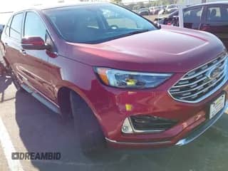 2019 Ford Edge Titanium with VIN 2FMPK3K9XKBB59708, listed as a IAAI auction lot 43415847 with 63,358 mi miles and . Bid and sale history available at DreamBid. Image 1.
