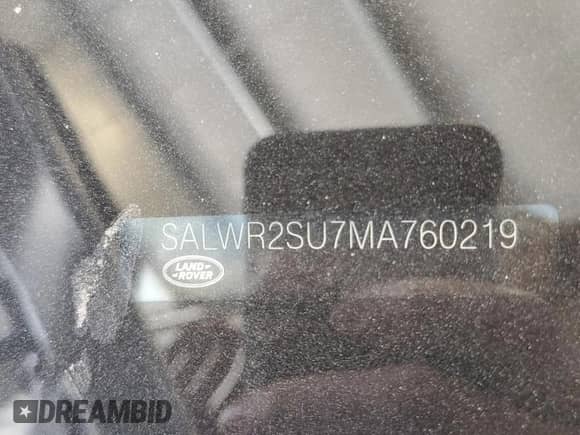 2021 Land Rover Range Rover Sport HSE Silver Edition with VIN SALWR2SU7MA760219, listed as a Copart auction lot 57025665 with 64,088 mi miles and Salvage title. Bid and sale history available at DreamBid. Image 13.