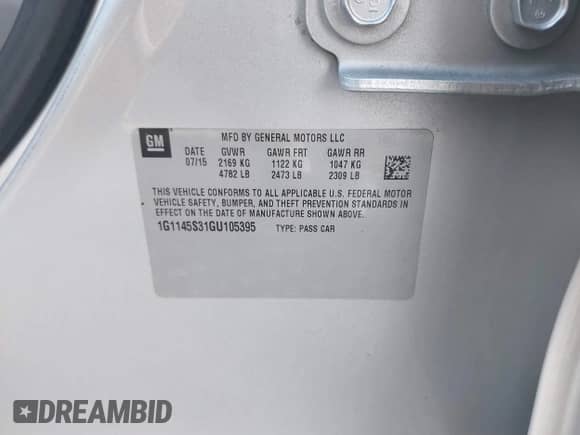 2016 Chevrolet Impala LTZ z VIN 1G1145S31GU105395, wystawiony jako IAAI lot #42924591 z przebiegiem 145 678 mil mil oraz . Historia ofert i sprzedaży dostępna na DreamBid. Obrazek 9.