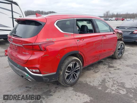 2020 Hyundai Santa Fe SEL with VIN 5NMS3CAA5LH294251, listed as a IAAI auction lot 41731349 with 49,267 mi miles and . Bid and sale history available at DreamBid. Image 4.