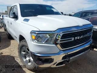 2022 Ram 1500 Big Horn with VIN 1C6SRFBT0NN179909, listed as a IAAI auction lot 42747237 with 91,521 mi miles and . Bid and sale history available at DreamBid. Image 1.