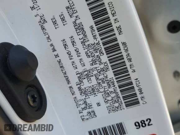 2023 Toyota Tacoma TRD Off Road with VIN 3TMDZ5BNXPM144031, listed as a Copart auction lot 81691815 with 21,799 mi miles and Salvage title. Bid and sale history available at DreamBid. Image 12.