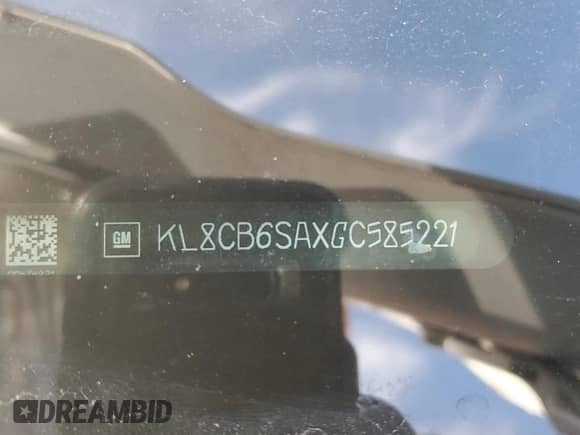 2016 Chevrolet Spark LS with VIN KL8CB6SAXGC585221, listed as a Copart auction lot 82557205 with 65,674 mi miles and Salvage title. Bid and sale history available at DreamBid. Image 12.