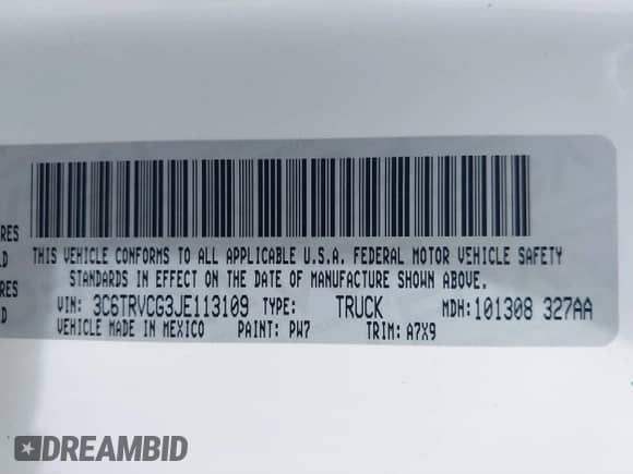 2018 Ram ProMaster Cargo с VIN 3C6TRVCG3JE113109, выставлен на аукционе IAAI как лот 41660961 с пробегом Не указан миль и . История ставок и продаж доступна на DreamBid. Изображение 9.