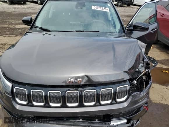 2022 Jeep Compass (RED) Edition with VIN 3C4NJDCB0NT194899, listed as a Copart auction lot 64022825 with 26,556 mi miles and Salvage title. Bid and sale history available at DreamBid. Image 11.