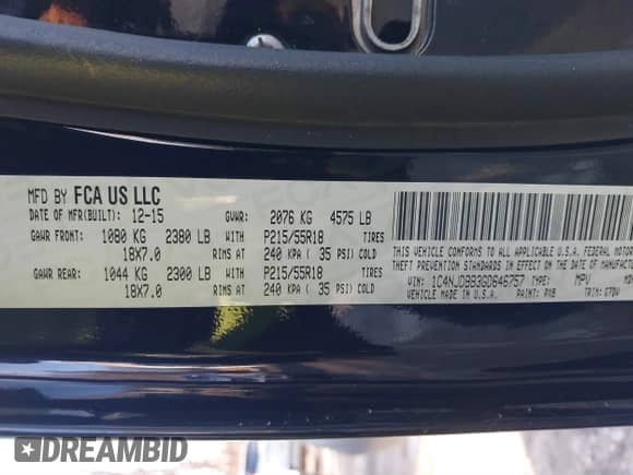 2016 Jeep Compass Sport с VIN 1C4NJDBB3GD646757, выставлен на аукционе IAAI как лот 41673419 с пробегом 98 504 миль миль и . История ставок и продаж доступна на DreamBid. Изображение 9.
