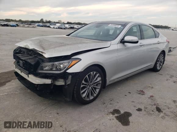 2015 Hyundai Genesis 3.8L with VIN KMHGN4JE4FU075413, listed as a Copart auction lot 86086635 with 153,203 mi miles and Salvage title. Bid and sale history available at DreamBid. Image 1.