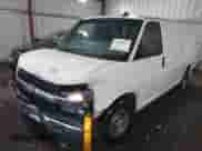 2020 Chevrolet Express Cargo with VIN 1GCWGAFG0L1229714, listed as a IAAI auction lot 42902507 with 120,592 mi miles and . Bid and sale history available at DreamBid. Image 2.