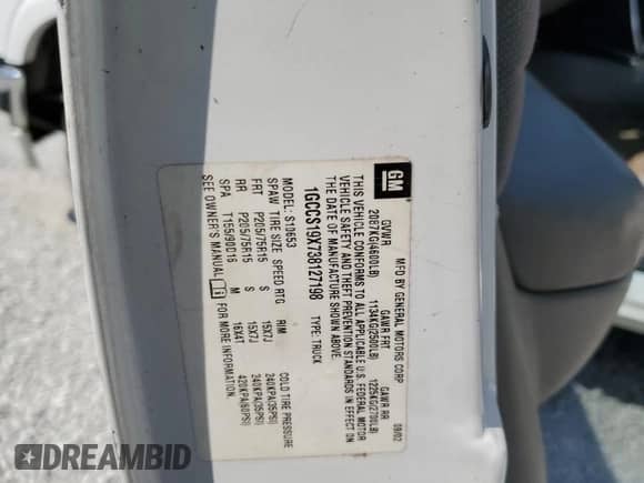 2003 Chevrolet S-10 LS с VIN 1GCCS19X738127198, выставлен на аукционе Copart как лот 80635265 с пробегом 270 355 миль миль и Списание • Salvage title. История ставок и продаж доступна на DreamBid. Изображение 12.