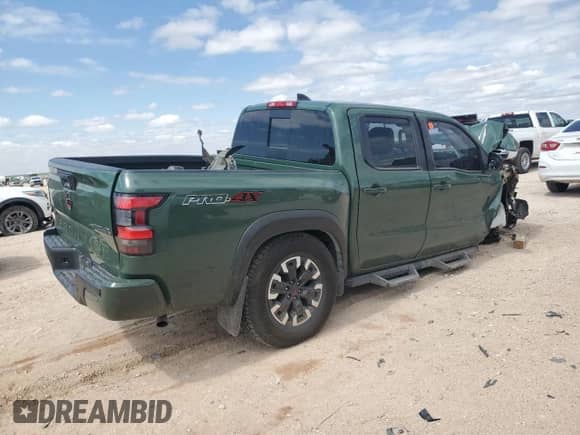 2023 Nissan Frontier Pro-4X with VIN 1N6ED1EK1PN615130, listed as a Copart auction lot 55299955 with Not provided miles and Salvage title. Bid and sale history available at DreamBid. Image 3.