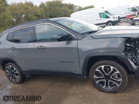 2023 Jeep Compass Limited with VIN 3C4NJDCN2PT565574, listed as a IAAI auction lot 43503801 with 54,953 mi miles and . Bid and sale history available at DreamBid. Image 13.