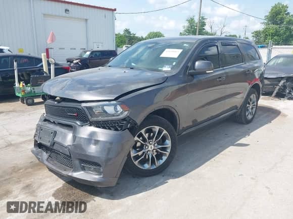2019 Dodge Durango GT Plus with VIN 1C4RDJDG0KC684820, listed as a IAAI auction lot 42648865 with 134,337 mi miles and . Bid and sale history available at DreamBid. Image 2.