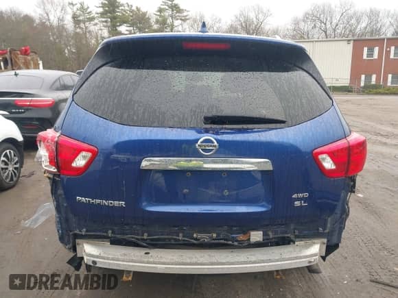 2019 Nissan Pathfinder SV with VIN 5N1DR2MMXKC585246, listed as a IAAI auction lot 42027197 with 124,181 mi miles and . Bid and sale history available at DreamBid. Image 17.