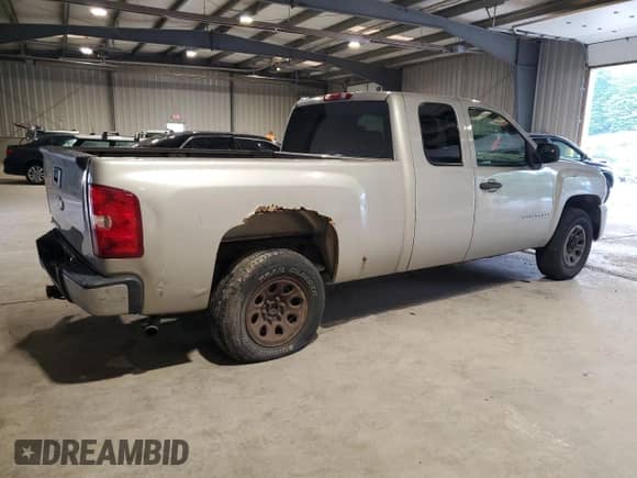 2008 Chevrolet Silverado 1500 Work Truck with VIN 1GCEC19X28Z127035, listed as a Copart auction lot 63986665 with 130,123 mi miles and Salvage title. Bid and sale history available at DreamBid. Image 3.