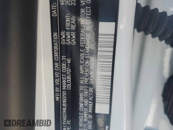 2018 Volvo S60 Inscription Platinum с VIN LYV402TMXJB160791, выставлен на аукционе Copart как лот 53376215 с пробегом 41 214 миль миль и Списание • Salvage title. История ставок и продаж доступна на DreamBid. Изображение 12.