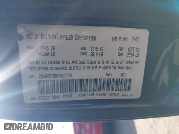 2007 Dodge Magnum R/T with VIN 2D4GV57287H872794, listed as a IAAI auction lot 41899268 with 207,339 mi miles and . Bid and sale history available at DreamBid. Image 9.