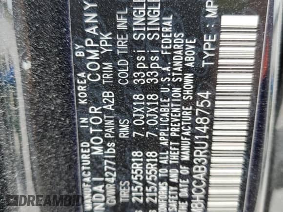 2024 Hyundai Kona SEL z VIN KM8HCCAB3RU148754, wystawiony jako Copart lot #68930335 z przebiegiem 4 442 mil mil oraz Szkoda całkowita • Salvage title. Historia ofert i sprzedaży dostępna na DreamBid. Obrazek 14.