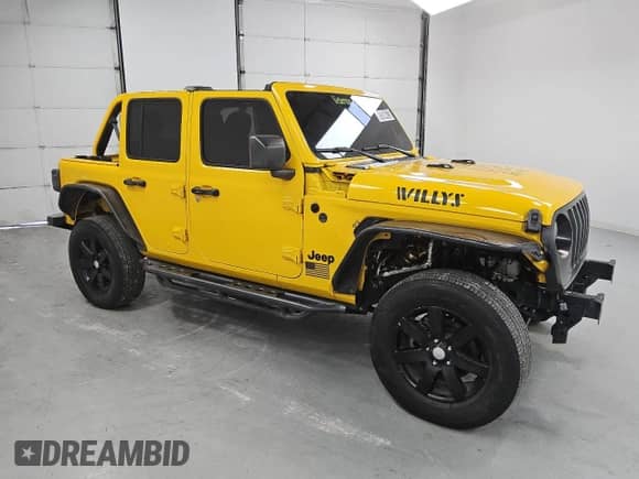 2021 Jeep Wrangler Unlimited Willys Sport with VIN 1C4HJXDG0MW537194, listed as a Copart auction lot 67364675 with 37,832 mi miles and Clean title. Bid and sale history available at DreamBid. Image 4.