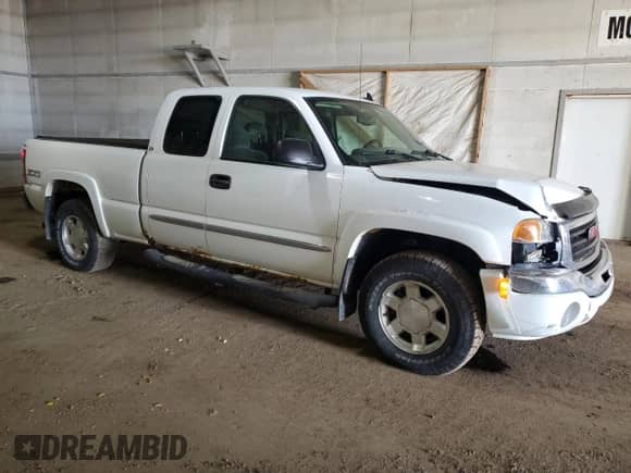 2006 GMC Sierra 1500 SLE1 with VIN 1GTEK19B66Z174802, listed as a Copart auction lot 48564885 with 166,074 mi miles and Salvage title. Bid and sale history available at DreamBid. Image 4.