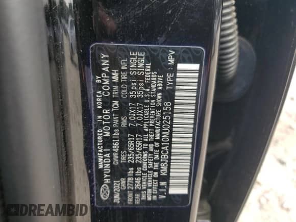 2022 Hyundai Tucson Blue with VIN KM8JBCA10NU025158, listed as a Copart auction lot 67602605 with 15,299 mi miles and Salvage title. Bid and sale history available at DreamBid. Image 14.