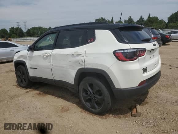 2021 Jeep Compass Latitude with VIN 3C4NJDBB3MT555204, listed as a Copart auction lot 64049325 with 42,314 mi miles and Salvage title. Bid and sale history available at DreamBid. Image 2.