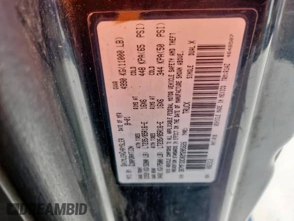 2002 Dodge 3500 с VIN 3B7MF33C02M205826, выставлен на аукционе Copart как лот 66634055 с пробегом 197 913 миль миль и Чистый • Clean title. История ставок и продаж доступна на DreamBid. Изображение 12.