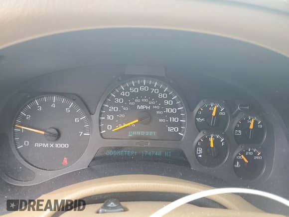 2003 Chevrolet TrailBlazer LT with VIN 1GNDS13S632159748, listed as a Copart auction lot 59325555 with 174,740 mi miles and Salvage title. Bid and sale history available at DreamBid. Image 9.