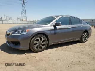 2017 Honda Accord EX-L with VIN 1HGCR2F90HA224977, listed as a Copart auction lot 68222215 with 154,563 mi miles and Salvage title. Bid and sale history available at DreamBid. Image 1.