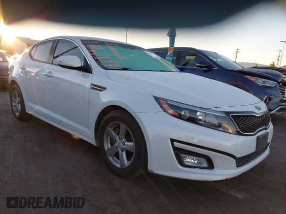 2014 Kia Optima LX z VIN KNAGM4A73E5484307, wystawiony jako IAAI lot #43439729 z przebiegiem 93 704 mil mil oraz . Historia ofert i sprzedaży dostępna na DreamBid. Obrazek 1.