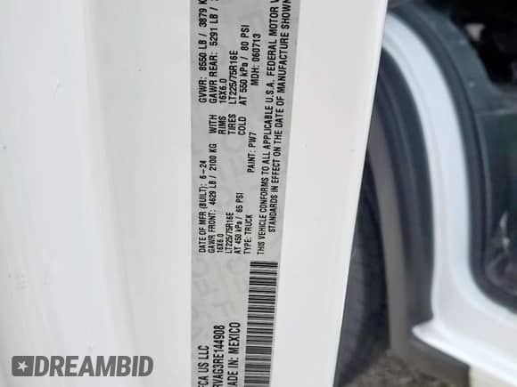 2024 Ram ProMaster Cargo Tradesman с VIN 3C6LRVAG3RE144908, выставлен на аукционе Copart как лот 64447025 с пробегом Не указан миль и Списание • Salvage title. История ставок и продаж доступна на DreamBid. Изображение 13.