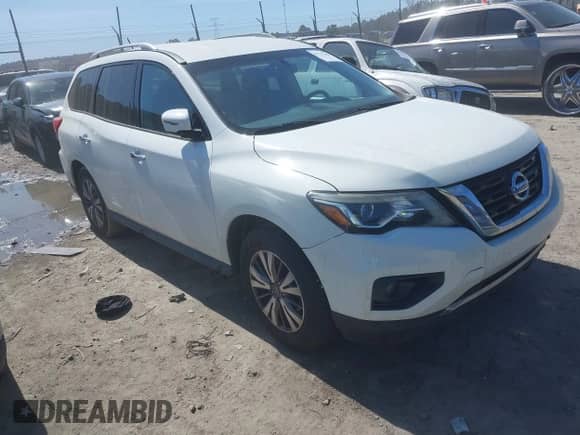 2017 Nissan Pathfinder SV with VIN 5N1DR2MM2HC689187, listed as a IAAI auction lot 41737686 with 103,024 mi miles and . Bid and sale history available at DreamBid. Image 1.