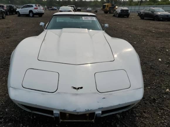 1977 Chevrolet Corvette with VIN 1Z37L7S405465, listed as a Copart auction lot 54827283 with Not provided miles and Salvage title. Bid and sale history available at DreamBid. Image 5.