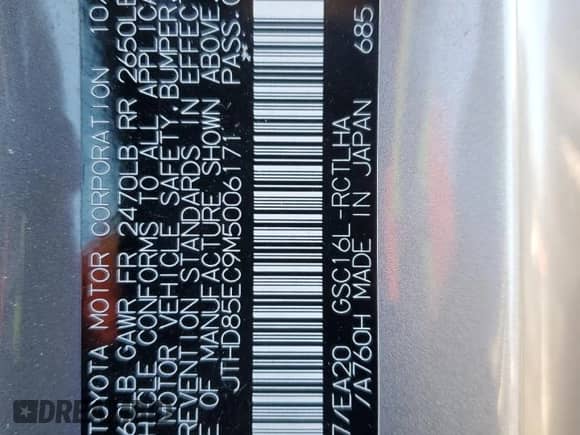 2021 Lexus RC 300 с VIN JTHD85EC9M5006171, выставлен на аукционе Copart как лот 86593954 с пробегом 54 980 миль миль и Списание • Salvage title. История ставок и продаж доступна на DreamBid. Изображение 15.