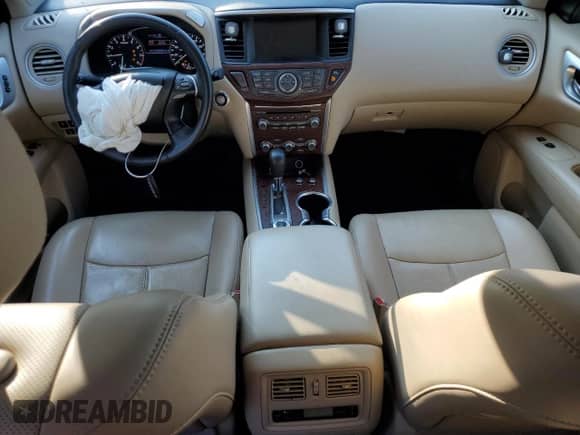 2017 Nissan Pathfinder Platinum with VIN 5N1DR2MM2HC606888, listed as a Copart auction lot 80041345 with 142,071 mi miles and Salvage title. Bid and sale history available at DreamBid. Image 8.