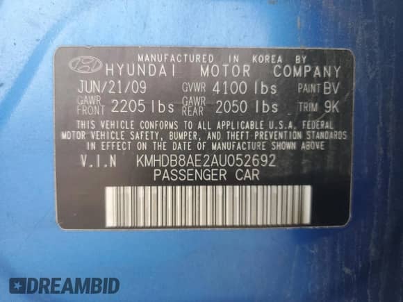 2010 Hyundai Elantra GLS z VIN KMHDB8AE2AU052692, wystawiony jako Copart lot #80581795 z przebiegiem 153 756 mil mil oraz Szkoda całkowita • Salvage title. Historia ofert i sprzedaży dostępna na DreamBid. Obrazek 12.