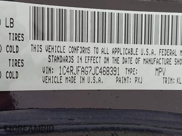 2018 Jeep Grand Cherokee Laredo с VIN 1C4RJFAG7JC468391, выставлен на аукционе IAAI как лот 42010443 с пробегом 91 585 миль миль и . История ставок и продаж доступна на DreamBid. Изображение 9.