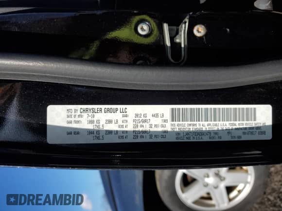 2010 Jeep Compass Sport z VIN 1J4NT1FB3AD641479, wystawiony jako Copart lot #79859594 z przebiegiem 173 768 mil mil oraz Szkoda całkowita • Salvage title. Historia ofert i sprzedaży dostępna na DreamBid. Obrazek 13.