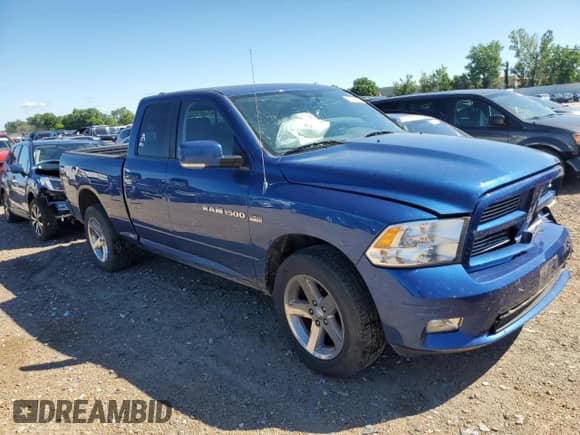 2011 Ram 1500 Sport with VIN 1D7RV1GT3BS576533, listed as a Copart auction lot 57829874 with 153,440 mi miles and Salvage title. Bid and sale history available at DreamBid. Image 4.