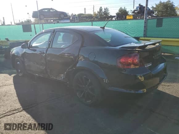2013 Dodge Avenger SXT with VIN 1C3CDZCB4DN632970, listed as a Copart auction lot 81485725 with 97,471 mi miles and Salvage title. Bid and sale history available at DreamBid. Image 2.