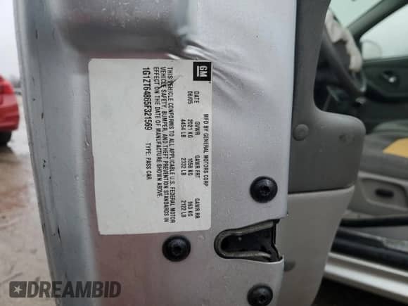 2005 Chevrolet Malibu Maxx LS с VIN 1G1ZT64865F321569, выставлен на аукционе Copart как лот 86920634 с пробегом 167 631 миль миль и Списание • Salvage title. История ставок и продаж доступна на DreamBid. Изображение 12.