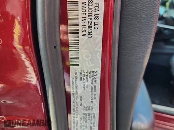 2023 Dodge Durango R/T Premium with VIN 1C4SDJCT0PC588340, listed as a Copart auction lot 64253575 with 12,235 mi miles and Salvage title. Bid and sale history available at DreamBid. Image 13.